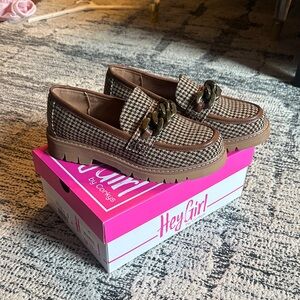 Corkys Houndstooth Loafers - Brown and Black NEW